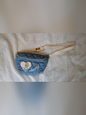 Stoney Clover Lane Quilted Blue Denim Belt Bag